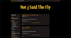 Desktop Screenshot of notisaidthefly.com